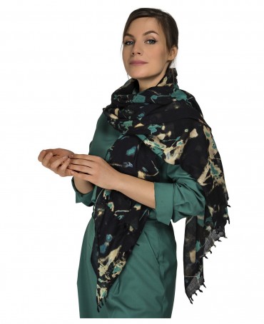 Палантин Женский W40-FLEUR.SAUVAGE/NOIR